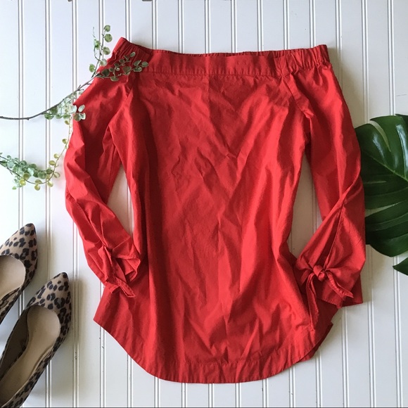 Free people show me some shoulder top bow red - Picture 3 of 11